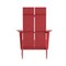 Merrick Lane Piedmont Modern 2 Slat Back All-Weather Poly Resin Wood Adirondack Chair